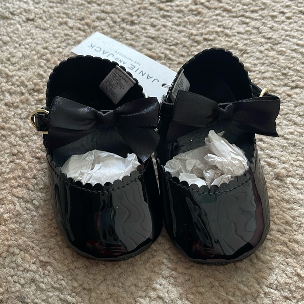 Janie and Jack Black Patent Leather Dress Shoes